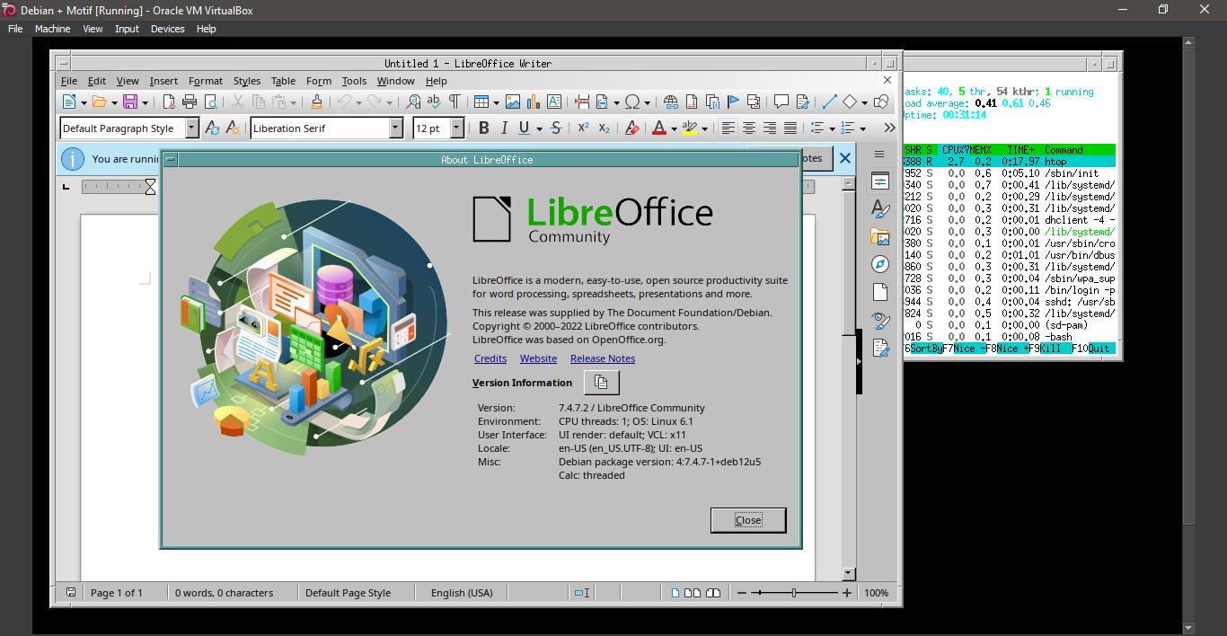 Running Motif Window Manager